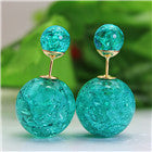 Load image into Gallery viewer, 2017 new fashion brand jewery elegant double imitation pearl stud earrings for women cute opal beads earrings