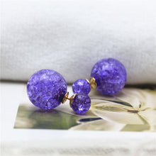 Load image into Gallery viewer, 2017 new fashion brand jewery elegant double imitation pearl stud earrings for women cute opal beads earrings