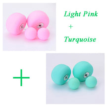 Load image into Gallery viewer, 2 Pair/Lot,2017 New Big Mushroom Double Side Stud Earrings For Women Girls Matte Frosted Simulated Pearl Earrings Pusety Jewelry