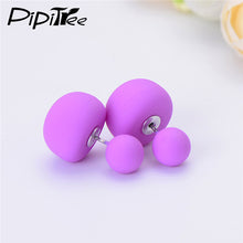 Load image into Gallery viewer, 2 Pair/Lot,2017 New Big Mushroom Double Side Stud Earrings For Women Girls Matte Frosted Simulated Pearl Earrings Pusety Jewelry