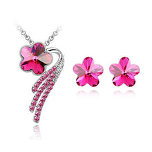 Load image into Gallery viewer, Star Jewelry New Fashion Necklaces For Women 2015 Alloy Metal Jewerly Sets Flower Crystal Stud Earring