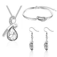 Load image into Gallery viewer, Jewelry Sets New 2014 Crystal Jewelry Sets Pendants &amp; Necklaces Stud Earring Bracelet Bangles Silver Chain Plated For Women Gift
