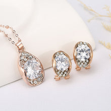 Load image into Gallery viewer, Beautiful Unique Design For Women with Cubic Zirconia Earrings Pendants Necklaces Jewelry Set For Wedding Engagement