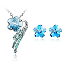 Load image into Gallery viewer, Star Jewelry New Fashion Necklaces For Women 2015 Alloy Metal Jewerly Sets Flower Crystal Stud Earring