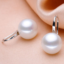 Load image into Gallery viewer, Free Shipping Hot Sale Fashion Pearl Stud Earrings New Natural 9-10mm White Freshwater Pearl Earrings for wedding jewelry gift