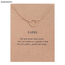 Load image into Gallery viewer, New Gold-color Bone Karma Circle Alloy Clavicular Bones Pendant Short Chocker Necklace