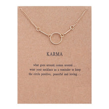 Load image into Gallery viewer, New Gold-color Bone Karma Circle Alloy Clavicular Bones Pendant Short Chocker Necklace
