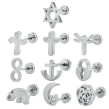 Load image into Gallery viewer, 11 pairs/lot Baby Earrings Set Random Mixed Surgical Steel Earring Studs for Baby Girls Cute Earrings Body Jewelry Pendientes