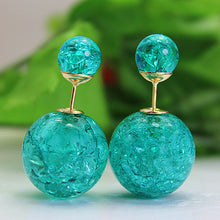Load image into Gallery viewer, 2017 new fashion brand jewery elegant double imitation pearl stud earrings for women cute opal beads earrings