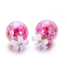 Load image into Gallery viewer, 5 pairs/lot Gradient Color Double Ball Simulated Pearl Earring For Women Crystal Flower Stud Earrings Pusety Brincos Wholesale