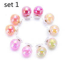 Load image into Gallery viewer, 5 pairs/lot Gradient Color Double Ball Simulated Pearl Earring For Women Crystal Flower Stud Earrings Pusety Brincos Wholesale