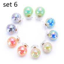 Load image into Gallery viewer, 5 pairs/lot Gradient Color Double Ball Simulated Pearl Earring For Women Crystal Flower Stud Earrings Pusety Brincos Wholesale