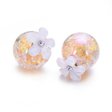 Load image into Gallery viewer, 5 pairs/lot Gradient Color Double Ball Simulated Pearl Earring For Women Crystal Flower Stud Earrings Pusety Brincos Wholesale