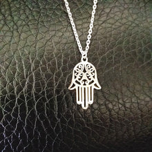 Load image into Gallery viewer, Hamsa Hand Statement Stainless Steel Necklaces 2018 Silver Color  Hamsa Chocker Necklace acero inoxidable collares joyas