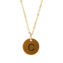 Load image into Gallery viewer, Simple Metal Round Coin Alphabet Letter Pendant Stainless Steel Choker Necklace Gold Chain Women Jewelry Accessories #248955