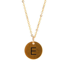 Load image into Gallery viewer, Simple Metal Round Coin Alphabet Letter Pendant Stainless Steel Choker Necklace Gold Chain Women Jewelry Accessories #248955