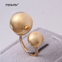 Load image into Gallery viewer, Floating charm Fashion High Quality Ring Double Pearls Ring Lovey Glory Stone Asymmetry imitation pearl Jewelry KA0117