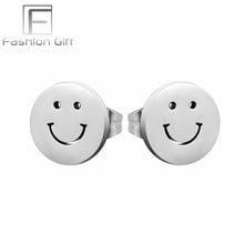 Load image into Gallery viewer, FGifter Fashion Punk Lock Key Stud Earrings Gold Color Stainless Steel Jewelry for Women Girls Ear Piercing Studs