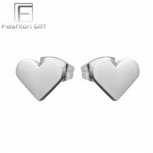 Load image into Gallery viewer, FGifter Fashion Punk Lock Key Stud Earrings Gold Color Stainless Steel Jewelry for Women Girls Ear Piercing Studs