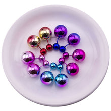 Load image into Gallery viewer, 5 Pairs/Lot Double Sided Earrings for Women Double Pearl Earring Studs Gift for Girl Boucle Doreille Two Balls Matt Earrings