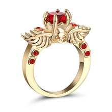 Load image into Gallery viewer, Engagement Rings Red Cubic Zirconia Gold Filled colour Rings Luxurious Jewelry Wedding Ring Women Ring For Party Buy A Gift