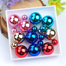 Load image into Gallery viewer, 5pair/lot 2016 Fashion Jewelry Women Earrings Double Sided Matte Ball Simulated Pearl Stud Earrings For Women Set Girl Colorful