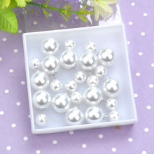 Load image into Gallery viewer, 5pair/lot 2016 Fashion Jewelry Women Earrings Double Sided Matte Ball Simulated Pearl Stud Earrings For Women Set Girl Colorful