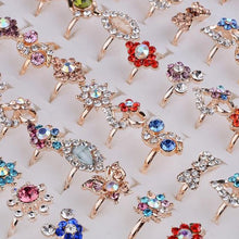 Load image into Gallery viewer, Imixlot Mix 20 Pcs Wholesale Jewelry Lots Style Mixed Crystal Rhinestone Kid Children Rings for Women Girls Free Ship