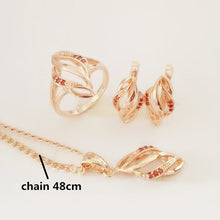 Load image into Gallery viewer, 2018 New Trendy Bridal Jewelry Sets Hot Selling Red Cubic Zircon African Wedding Jewelry Sets Designs for Women