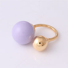 Load image into Gallery viewer, Floating charm Fashion High Quality Ring Double Pearls Ring Lovey Glory Stone Asymmetry imitation pearl Jewelry KA0117
