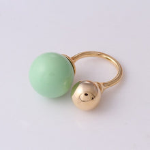 Load image into Gallery viewer, Floating charm Fashion High Quality Ring Double Pearls Ring Lovey Glory Stone Asymmetry imitation pearl Jewelry KA0117