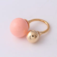 Load image into Gallery viewer, Floating charm Fashion High Quality Ring Double Pearls Ring Lovey Glory Stone Asymmetry imitation pearl Jewelry KA0117