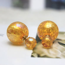 Load image into Gallery viewer, 2017 new fashion brand jewery elegant double imitation pearl stud earrings for women cute opal beads earrings