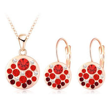 Load image into Gallery viewer, LZESHINE Hot Sale Austrian Crystal Jewelry Set for Women Round Style Pendant Earrings Jewelry Sets parure bijoux femme PCST0004