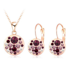 Load image into Gallery viewer, LZESHINE Hot Sale Austrian Crystal Jewelry Set for Women Round Style Pendant Earrings Jewelry Sets parure bijoux femme PCST0004