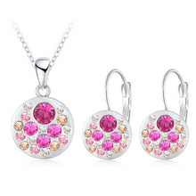 Load image into Gallery viewer, LZESHINE Hot Sale Austrian Crystal Jewelry Set for Women Round Style Pendant Earrings Jewelry Sets parure bijoux femme PCST0004