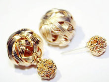 Load image into Gallery viewer, Hot Selling New Fashion Double Sides imitation Pearl Earring Ball Stud Earrings For Girls Gold-color Beads Jewelry