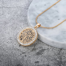 Load image into Gallery viewer, Tree Of Life Pendant Necklace Women Jewelry 2018 Fashion Bijoux Austrian Crystal Gold Color Chain Necklaces &amp; Pendants XL06979