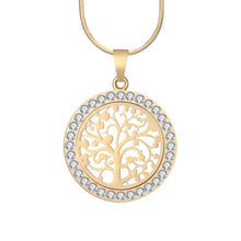Load image into Gallery viewer, Tree Of Life Pendant Necklace Women Jewelry 2018 Fashion Bijoux Austrian Crystal Gold Color Chain Necklaces &amp; Pendants XL06979