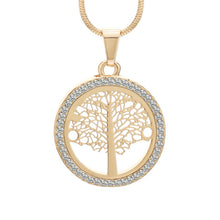 Load image into Gallery viewer, Tree Of Life Pendant Necklace Women Jewelry 2018 Fashion Bijoux Austrian Crystal Gold Color Chain Necklaces &amp; Pendants XL06979