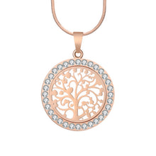 Load image into Gallery viewer, Tree Of Life Pendant Necklace Women Jewelry 2018 Fashion Bijoux Austrian Crystal Gold Color Chain Necklaces &amp; Pendants XL06979