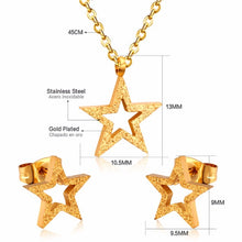 Load image into Gallery viewer, LUXUKISSKIDS Top Quality Stainless Steel Jewelry Sets Necklace Earrings Sets Star Accessories