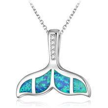 Load image into Gallery viewer, New Fashion Cute Silver Filled Blue Opal Sea Turtle Pendant Necklace for Women Female Animal Wedding Ocean Beach Jewelry Gift