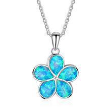 Load image into Gallery viewer, New Fashion Cute Silver Filled Blue Opal Sea Turtle Pendant Necklace for Women Female Animal Wedding Ocean Beach Jewelry Gift