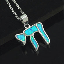 Load image into Gallery viewer, New Fashion Cute Silver Filled Blue Opal Sea Turtle Pendant Necklace for Women Female Animal Wedding Ocean Beach Jewelry Gift