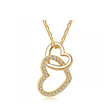 Load image into Gallery viewer, 3 in set women brand wedding austrian Crystal rhinestones Heart pendant necklace bracelet earrings fashion Jewelry Sets 80017