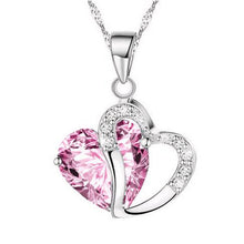 Load image into Gallery viewer, FAMSHIN 2018 Sell like Hot Cakes 6 colors Top Class lady Fashion Heart Pendant Necklace Crystal jewelry New Girls Women Jewelry