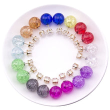 Load image into Gallery viewer, Wholesale 10 Pairs/lot Double Side Earrings Matt Pearl Double Faced Stud Earrings Lots 2017 Fashion Jewelry