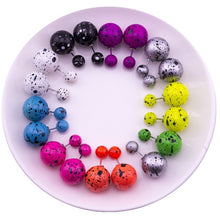 Load image into Gallery viewer, Wholesale 10 Pairs/lot Double Side Earrings Matt Pearl Double Faced Stud Earrings Lots 2017 Fashion Jewelry