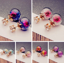 Load image into Gallery viewer, 10pairs/lot Dried explosion models glass ball pieces earrings  supply-sided spherical earrings wholesale